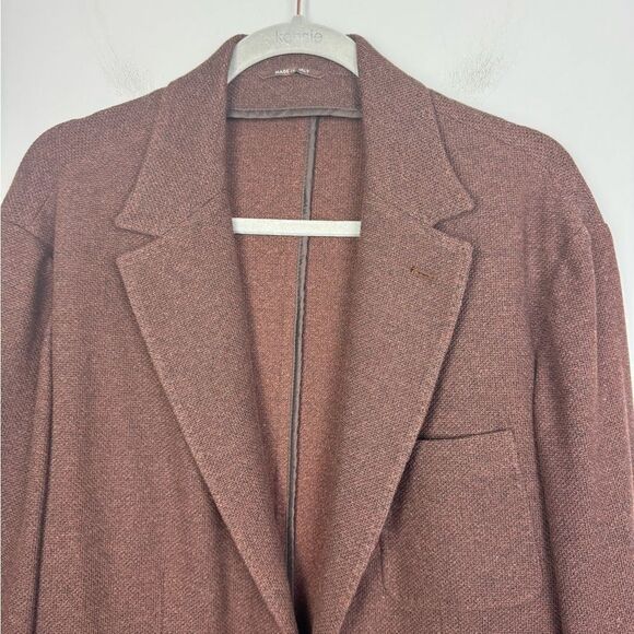 CANALI | NEW Dark Brown Double Button Knit Sport Coat Blazer Men’s Size 44R - Picture 4 of 11